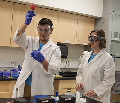 Chemistry student with faculty Chemistry student with faculty